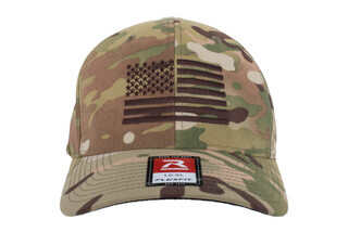 Sons of Liberty Multi Cam Hat features an American Flag front